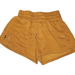 Under Armour Womens Activewear Bottoms Sweat Shorts Drawstring Orange  Size S P